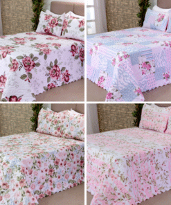 Kit 3 Pçs Cobre Leito Casal Queen Bouti Garden