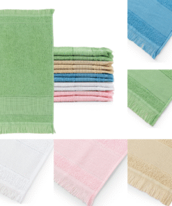 Kit 12 Pçs Toalha de Lavado Social Franjinha Felpa 260g 23x39cm