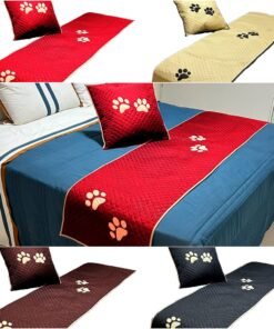 Kit 3 Pçs Peseira Cama Casal Queen Impermeável e Almofada Cheia para Pet