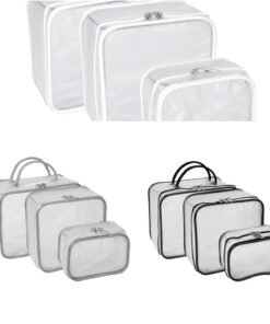 Kit 3 Pçs Necessaries Impermeável Fosco com Zíper