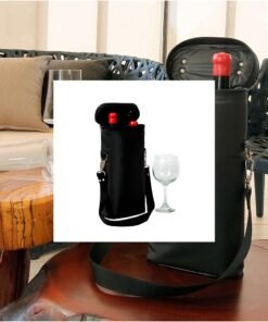 Bolsa Porta Vinho Portátil Térmico para 2 Garrafas Impermeável