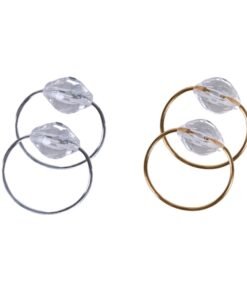 Kit 2 Pçs Anel para Guardanapo 2 Lugares Cristalino 4x3cm Argola