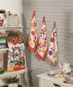 Kit 6 Pçs Pano de Copa Prato para Cozinha Vezena Estampado