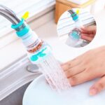 Torneira de cozinha doméstica Filtro de extensão de bico à prova de respingos giratório retrátil dobrável Fácil de instalar Fácil de usar - Imagem 3