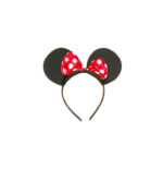 Fantasia Infantil Vestido Minnie Minie vermelha com Arquinho e Tiara Carnaval - Imagem 2