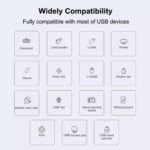 Hub Usb 3.0 Cabo Extensor 3 Usb 1 Tipo C Cinza Rápido High Conectores de Saída - Imagem 5