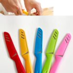 Faca Afiada Lâmina em Aço Inox com Capa Protetora para Pesca Viagem Camping Cozinha - Imagem 4