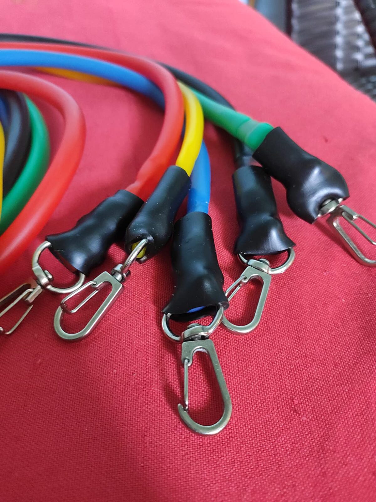11 Pçs/Conjunto Faixa de Resistência Elástica para Ginástica/Exercícios/Yoga / Faixa de Borracha Fitness/10 a 50LB - Imagem 4