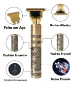 Máquina De Cortar Cabelo Faz Barba Acabamento Dragão Bivolt