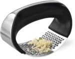 Amassador Triturador Alho Aço Inox Manual Com Pressão Garlic Cozinha Rapido