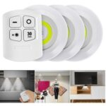 Kit 3 Lâmpada Iluminaria Led Luminária Sem Fio Controle Remoto Spots A Pilha AAA - Imagem 7