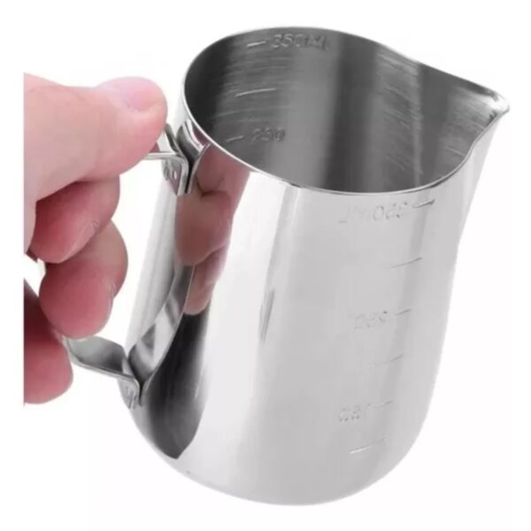 Jarra Inox Cremeira Pitcher 350ml Leiteira Barista Americana