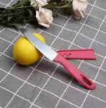 Faca Afiada Lâmina em Aço Inox com Capa Protetora para Pesca Viagem Camping Cozinha - Imagem 2