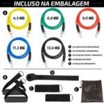 11 Pçs/Conjunto Faixa de Resistência Elástica para Ginástica/Exercícios/Yoga / Faixa de Borracha Fitness/10 a 50LB - Imagem 3