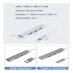 Hub Usb 3.0 Cabo Extensor 3 Usb 1 Tipo C Cinza Rápido High Conectores de Saída - Imagem 3