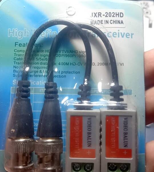 Conversor Televisão Tv Vídeo Balun Utp Passivo HD CVI TVI AHD