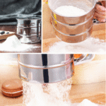 TAPIOQUEIRA POLVILHADOR PENEIRA CANECA COM GATILHO MANUAL AÇP INOX AÇUCAR FARINHA TAPIOCA COZINHA MULTIUSO - Imagem 2