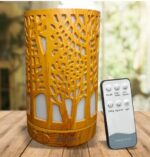 Abajur Umidificador Difusor e Aromatizante Ultrassônico Luminária Madeira Led 300ml - Imagem 3