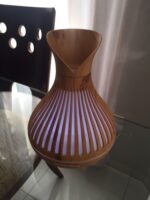 Difusor e humidificador c/ controle remoto - cor: madeira claro (tulipa riscado) - Imagem 4