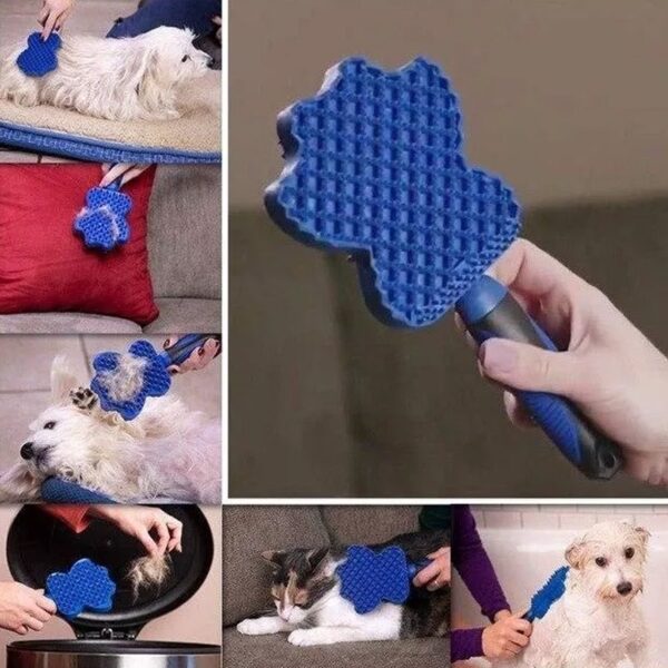 Escova Tira Pelo Silicone Cachorro E Gato