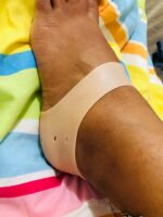 Par de Meia Palmilha Silicone Gel Protecao Ortopedica Esporao Calcanhar Fascite Tamanho Unico - Imagem 6