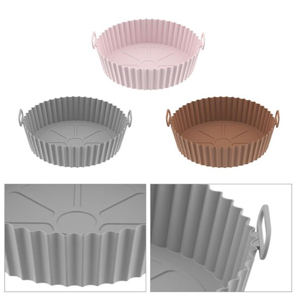 Forro fritadeira de silicone reutilizado para air fryer antiaderente e fácil de limpar desfrute de frituras perfeitas