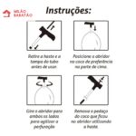 Abridor de Coco Furador de Coco Verde Inox - Imagem 6