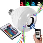 Lampada Bluetooth De Led Caixa De Som C Controle Rgb 12W Music Rgb Caixa De Som + Controle - Envio Imediato - Imagem 4