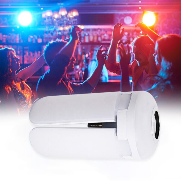 Lâmpada Dobrável Led Alto-Falante Bluetooth Toca Som Bivolt