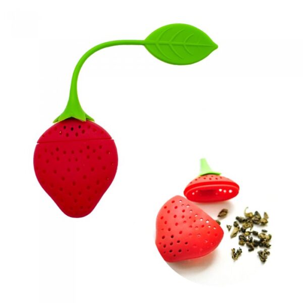 Difusor para Chá de Silicone Coador Filtro Formato de Fruta