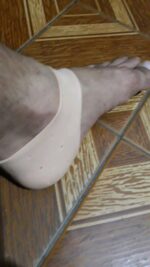 Par de Meia Palmilha Silicone Gel Protecao Ortopedica Esporao Calcanhar Fascite Tamanho Unico - Imagem 5