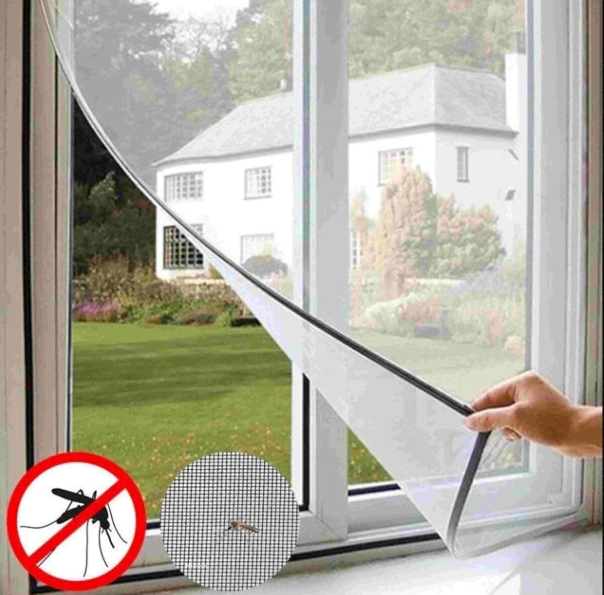 Cortina Tela Mosquiteiro Magnética de Janela Anti Mosquito Inseto Moscas - Imagem 6