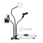 Ring Light 3 Tons Led Com Suporte Para Celular E Microfone 3 Em 1 Gravação - Imagem 6