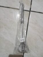 Batedor de ovos manual  fouet profissional semi automático prateado de aço inox - Imagem 4