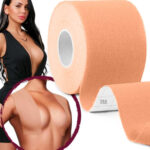 Levanta Peito Sutiã Adesivo Invisível Fita Seio Push Up BEGE