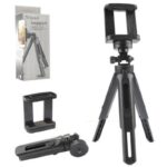 Tripe de Mesa para Celular com Regulagem de Altura até 26cm Rotação 360º Suporte p/ Modo Horizontal