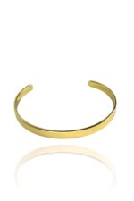 Bracelete Liso Largo Banhado em Ouro 18k (PL0060) - Imagem 2