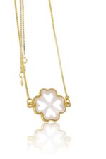 Pulseira Ajustável com Trevo de Quatro Folhas de Madrepérola (PL0003)