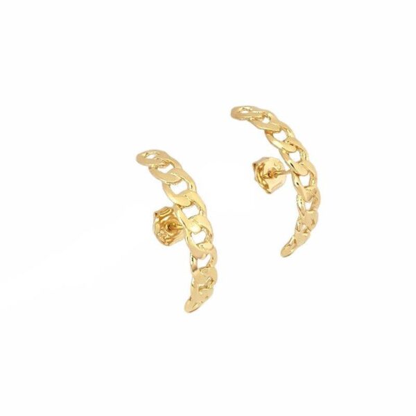 BRINCO EAR HOOK ELOS BANHADO A OURO (02010181)
