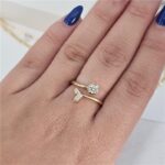 ANEL SEREIA CRAVEJADO PONTO DE LUZ BANHADO A OURO (01010379)