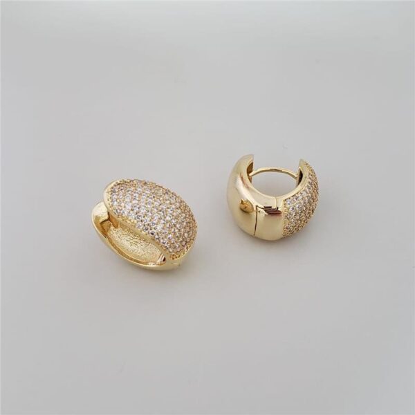BRINCO ARGOLINHA CLICK OVAL  BANHADO A OURO (02011044)
