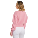 Blusa De Frio Feminina Inverno Manga Fofa Longa Macio Super Confortável - Imagem 4