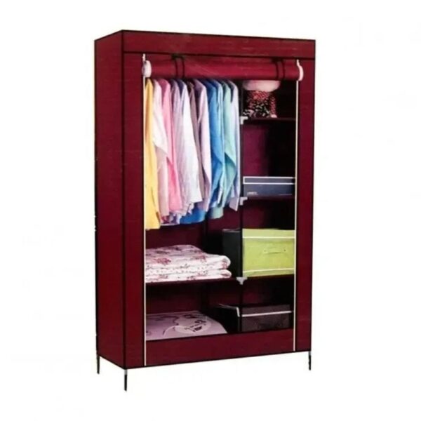Guarda-Roupa Duplo com Cabideiro e 5 Prateleiras Organizador