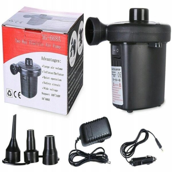 Inflador Elétrico Compressor p/ Bexiga, Colchão e Infláveis
