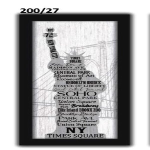 Quadro Decorativo New York Estátua da Liberdade 60cm Canvas
