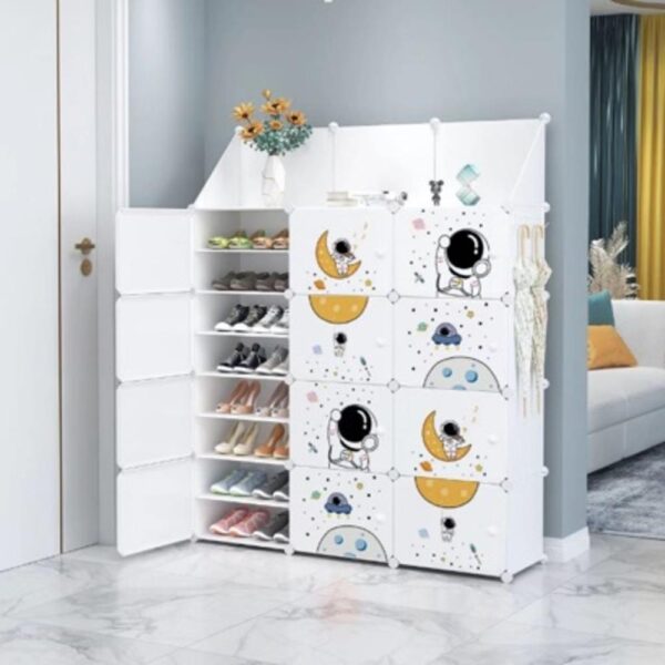 Armário Infantil Modular com 12 Portas e 25 Prateleiras