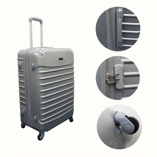 Conjunto de Malas ABS 3 Peças com Rodas 360 e Cadeado Travel
