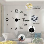Relógio de Parede 3D 50cm Preto - Luxo e Decoração - Imagem 3