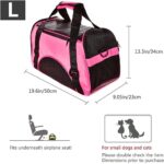 BOLSA TRANSPORTE CACHORRO GATO MOCHILA PET CANGURU CAES DOBRAVEL MALA VIAGEM ROSA - Imagem 5