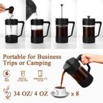 CAFETEIRA FRANCESA 1000ML PRENSA 1 LITRO CREMEIRA PROFISSIONAL CHA CAFE EM VIDRO GIGANTE